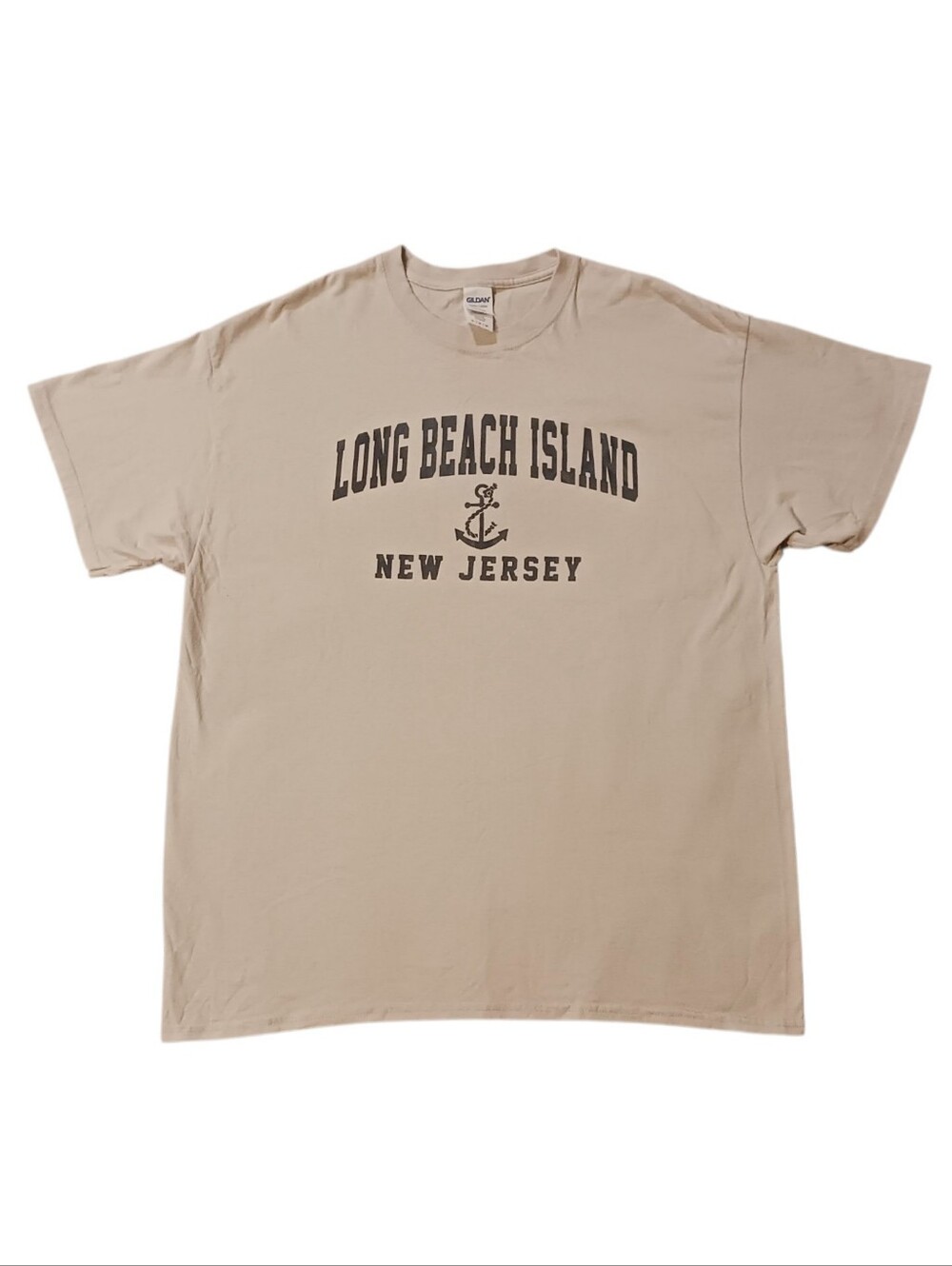 Y2K Vintage Long Beach Island New Jersey Arch Logo Anchor Tee